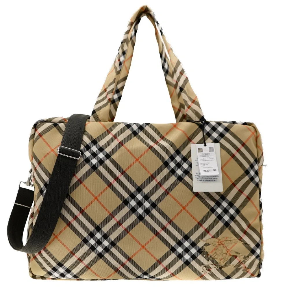 Burberry Classics Weekender Duffle Bag Large Check Canvas New